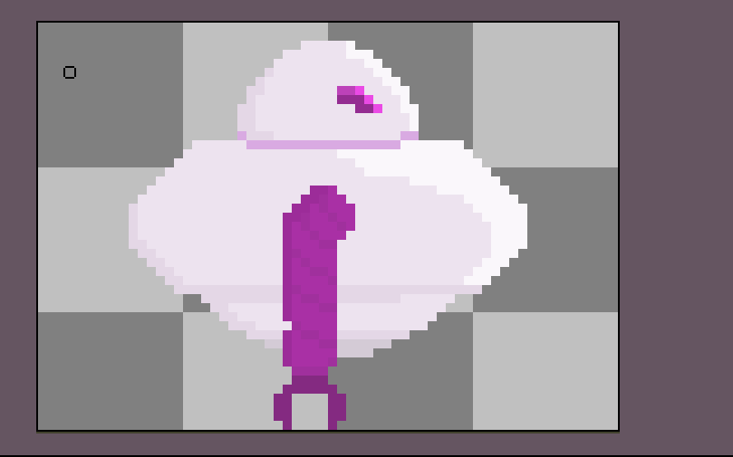 2D character sprite of a white floating robot